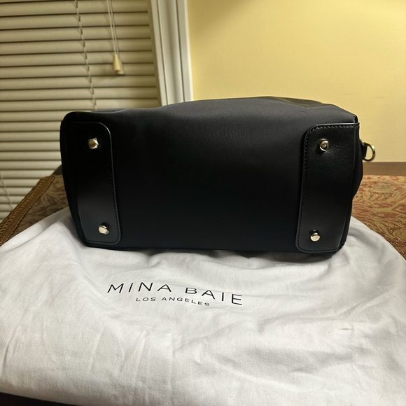 Emmy Mini Black Nylon Bag Brand New! Mina Baie - Picture 11 of 12